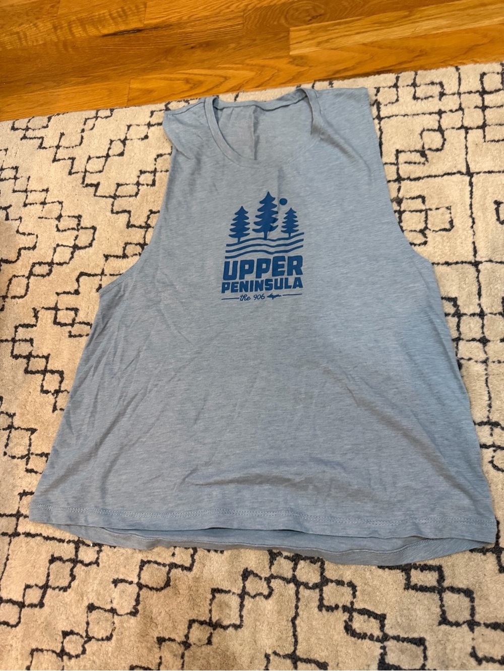 Upper Peninsula Women's Light Blue Graphic Tank